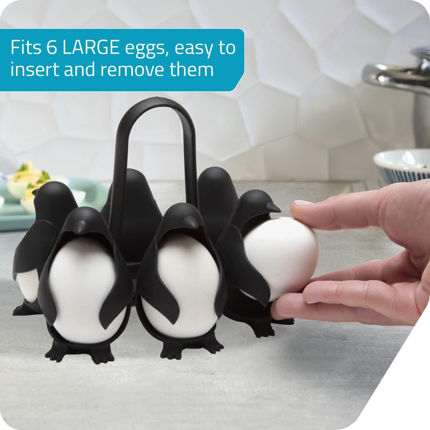 pEEGuins™ - Cook, Store and Serve Egg Holder