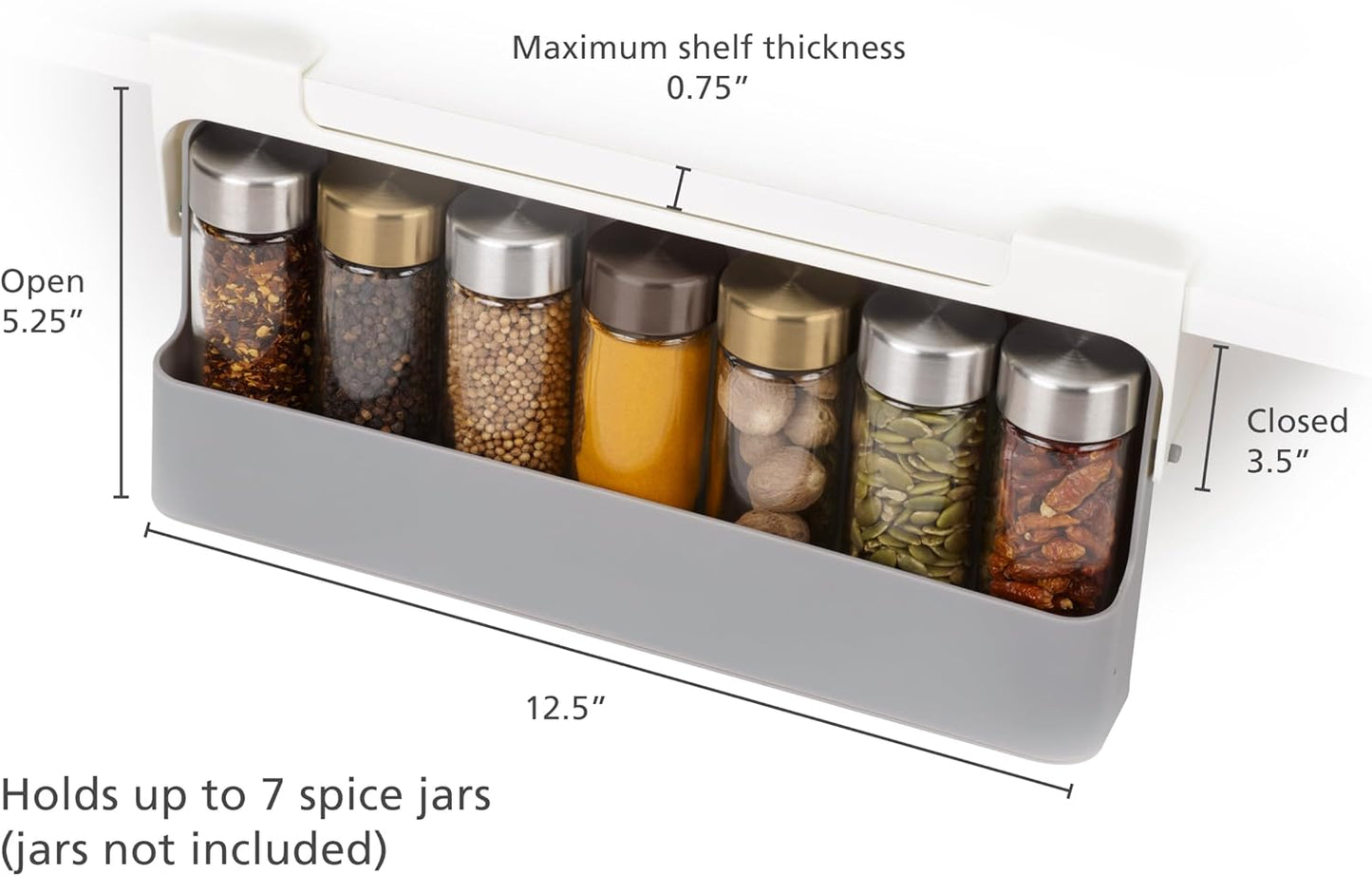 Find Spices in a Snap with Paisu Under-Shelf Rack