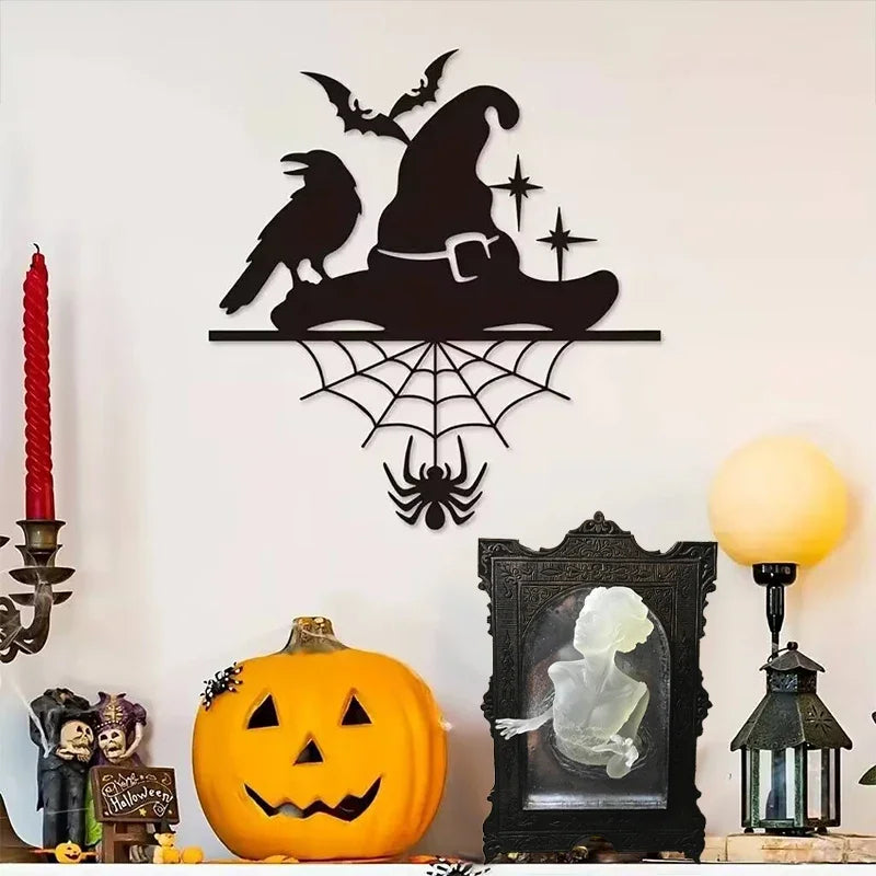 Hownd - Ghost in the Frame Wall Plaque - Glow-in-the-Dark Halloween Decor