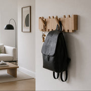 Arley walnut and beech piano key wall mounted coat rack, product photo 1