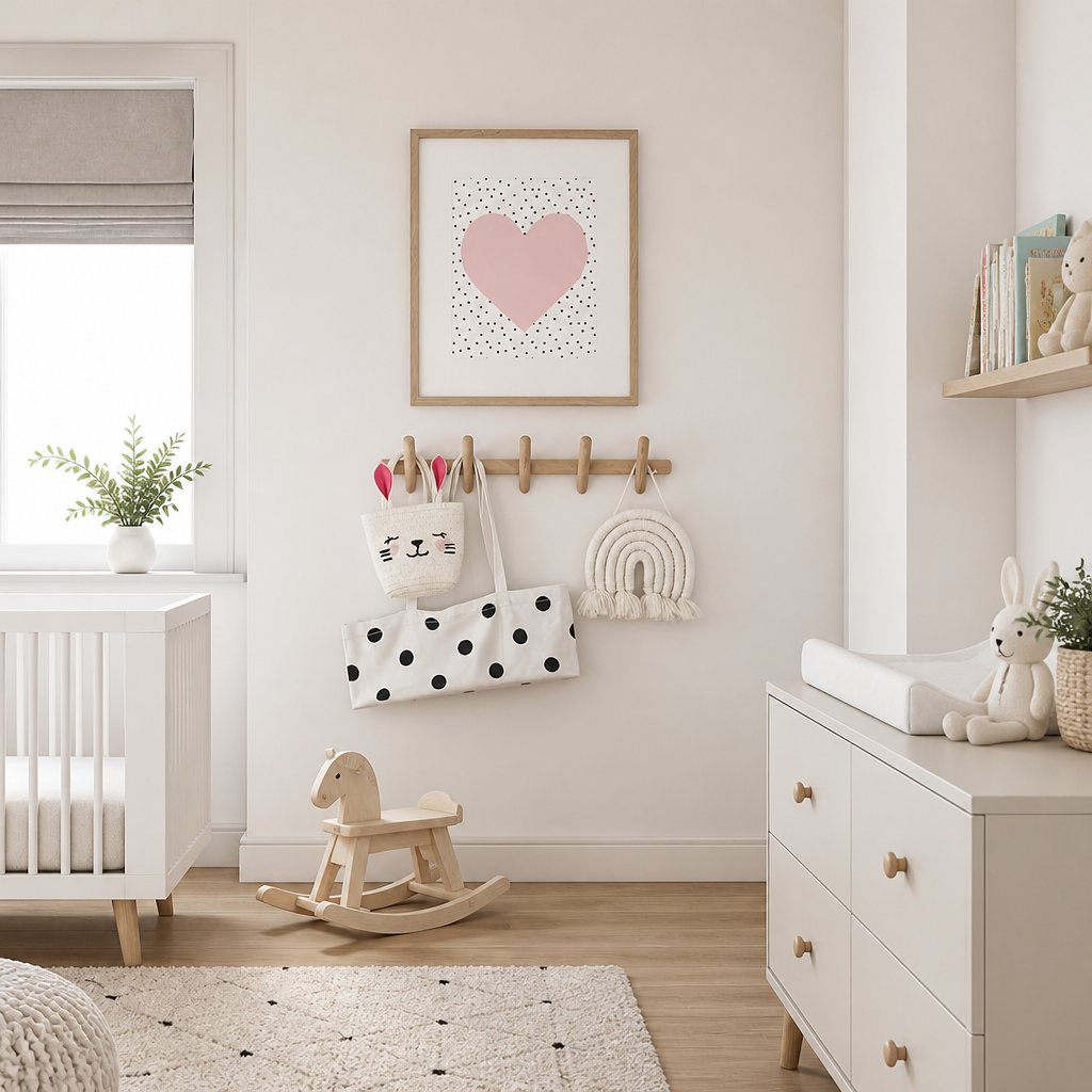 Bence natural oak wall rack, 5-peg coat and hat organiser, product photo 4