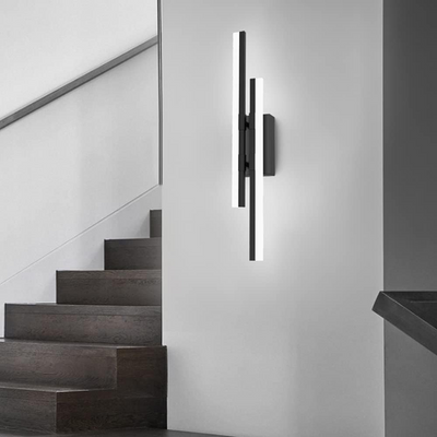 Contemporary Tall LED Wall Lamp - Minimalist Asymmetrical Sconce