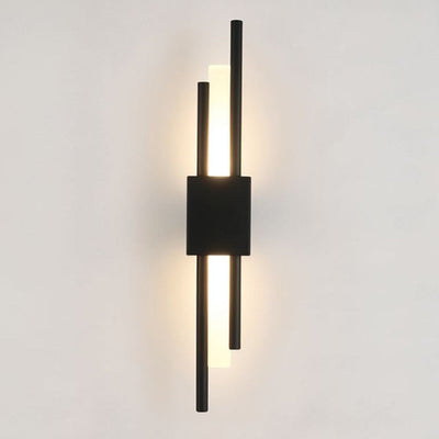 Modern Staggered Linear LED Wall Sconce - Geometric Tube Light