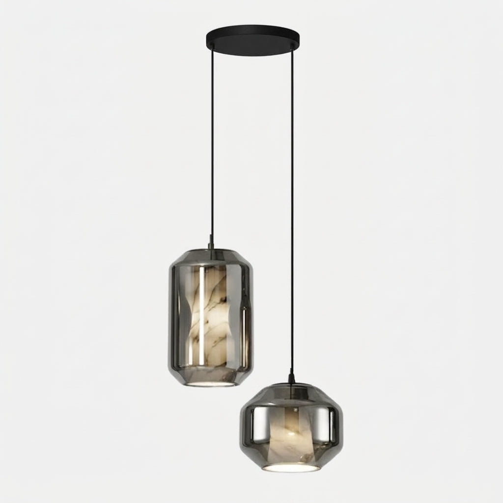 Bozla alabaster glass pendant light, additional product photo 1