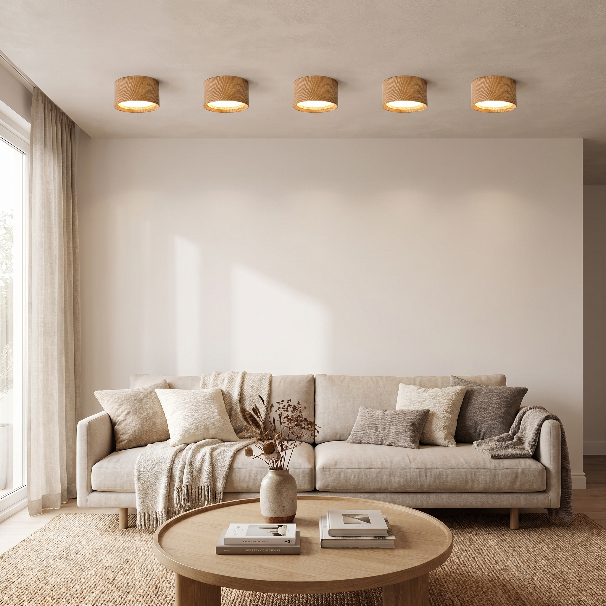 Buxpo ceiling spotlights in living room