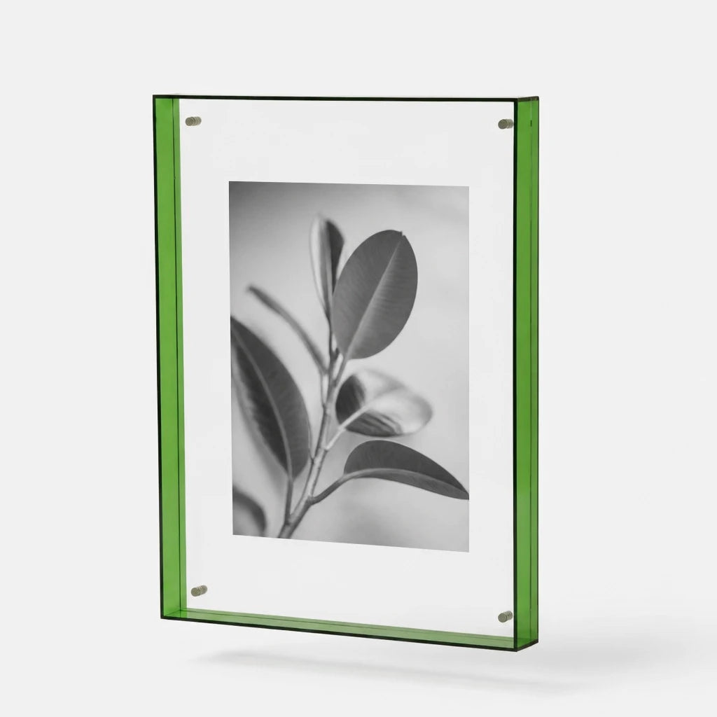 Byres acrylic photo frame, vibrant colour-edge design, product photo 2