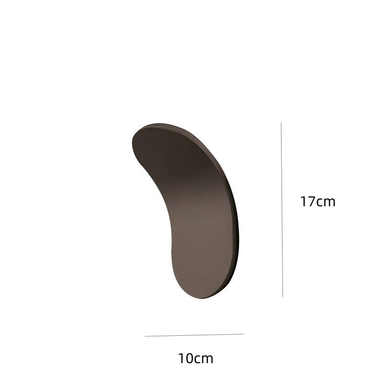 Dimensions guide for the curved LED wall sconce showing 17cm height and 10cm width