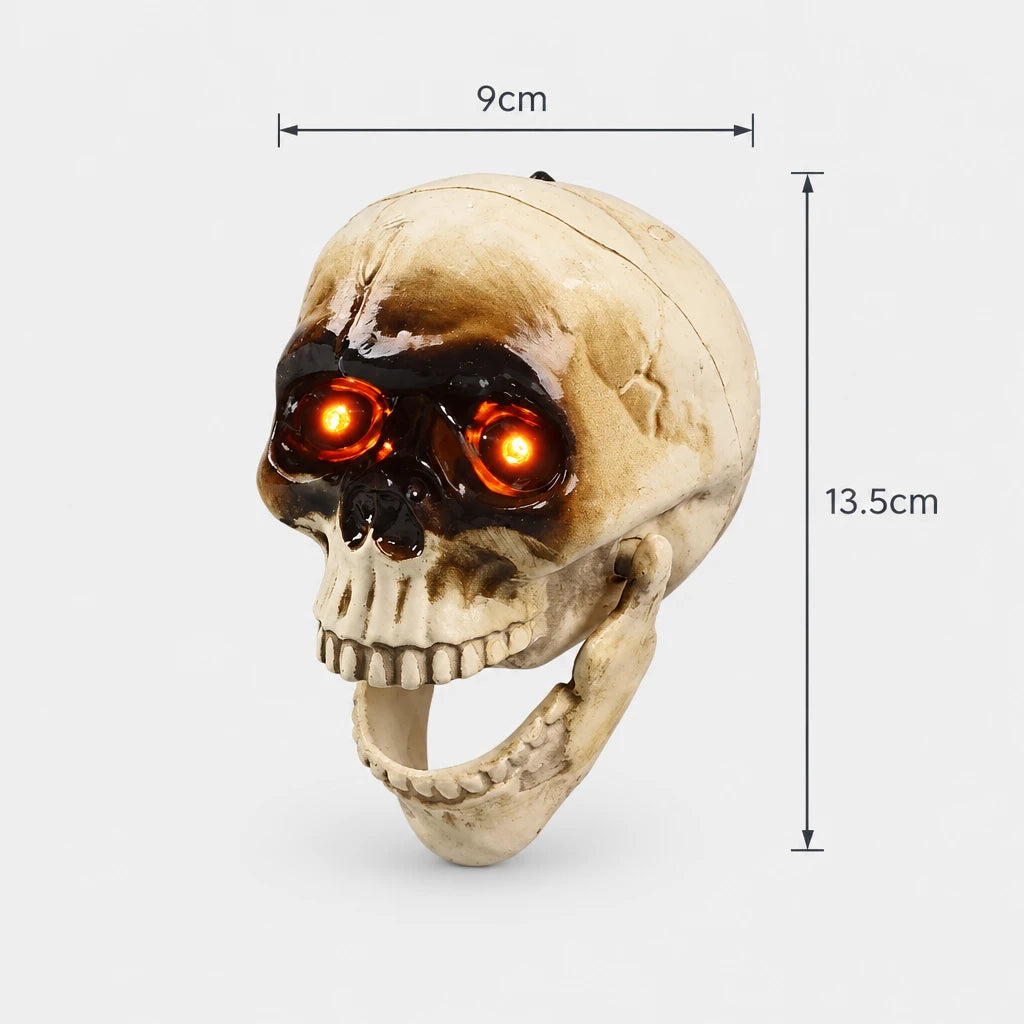 Darkle skull head dimensions, 9cm width by 13.5cm length
