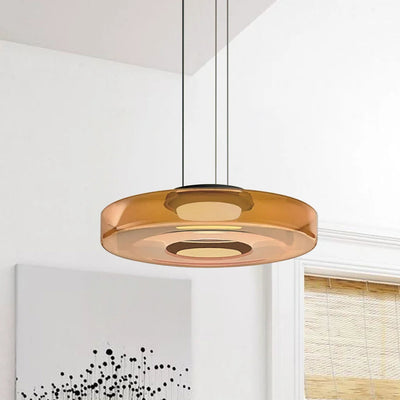 Fujs - Modern Tiered Glass Pendant Light - Nordic Layered Ceiling Lamp