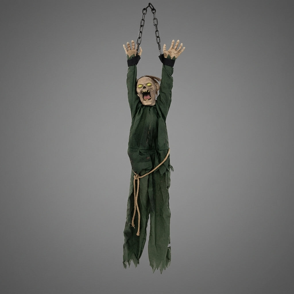 Gigglefiend Zombie design hanging Halloween prop