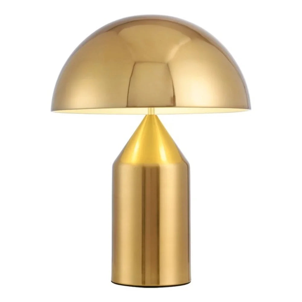 Isolated view of the premium gold geometric dome table lamp