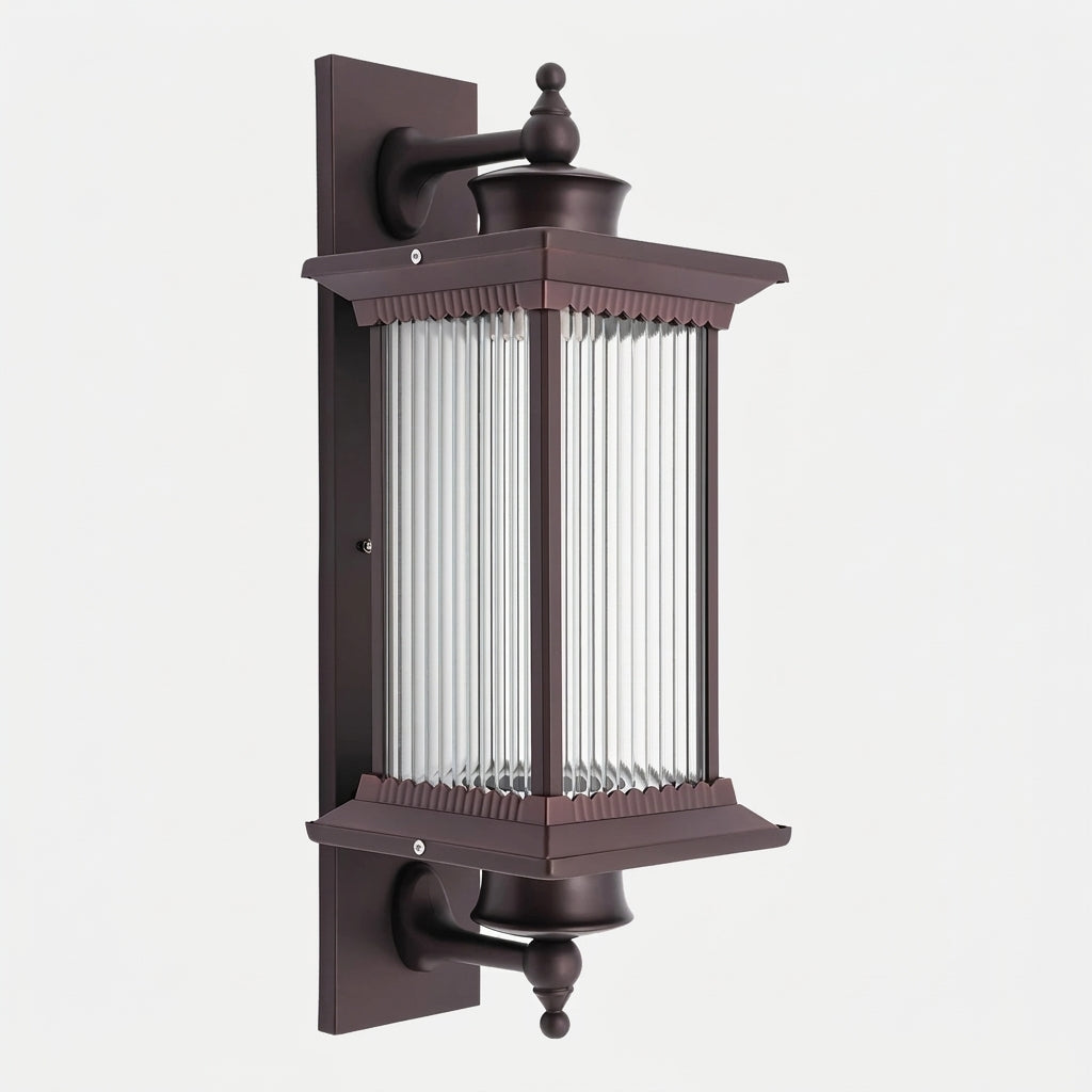Gumzi exterior lantern wall light product shot, side view