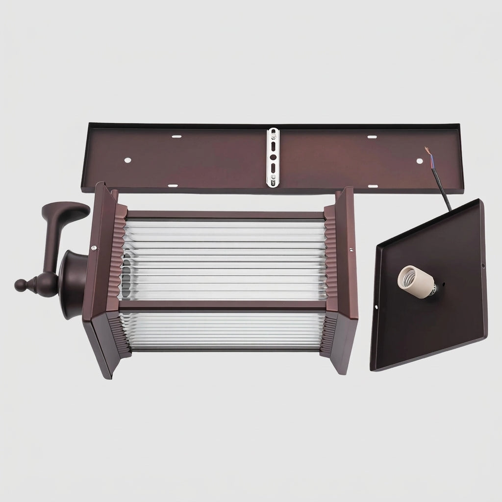 Gumzi exterior lantern wall light close-up product detail