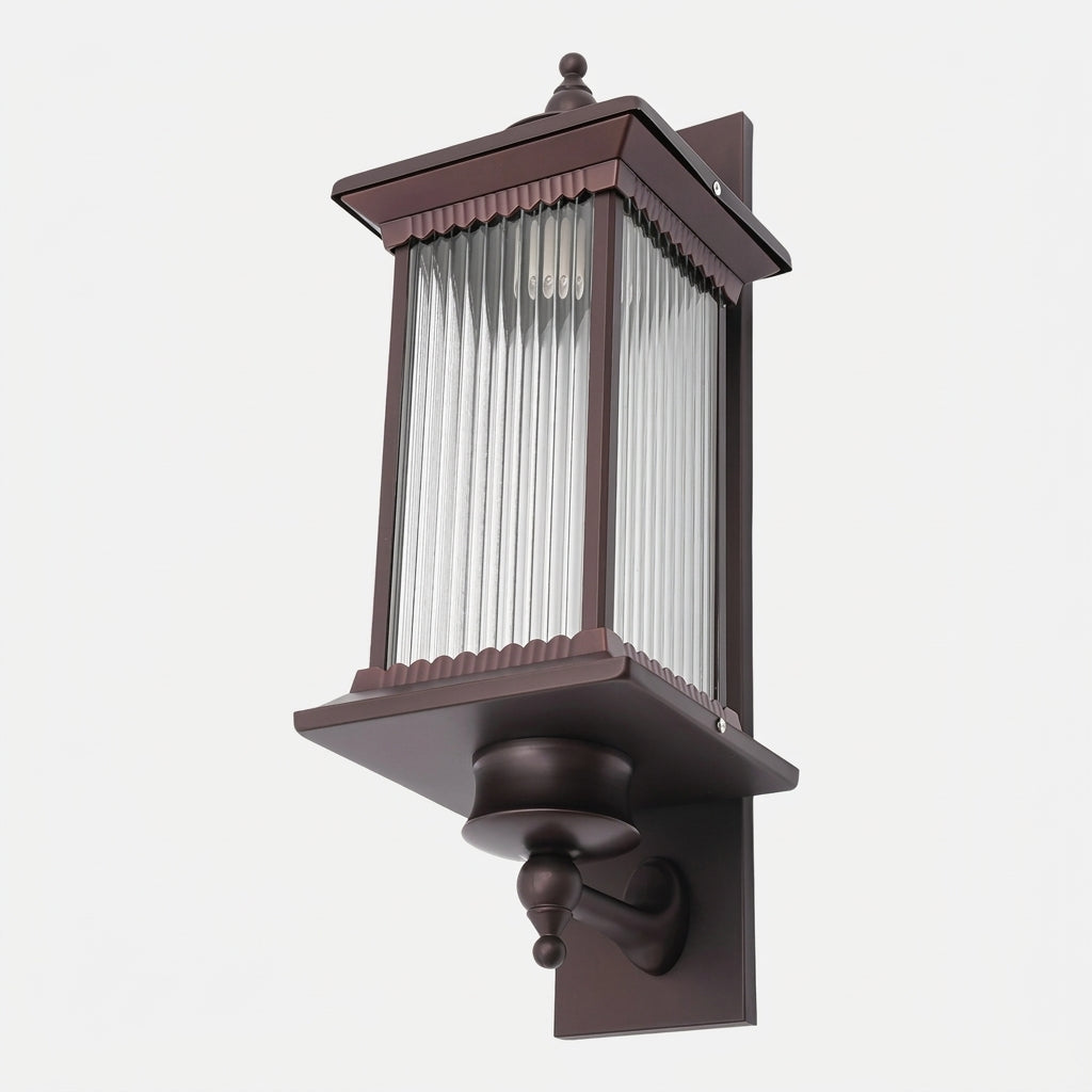Gumzi exterior lantern wall light product shot, alternate angle