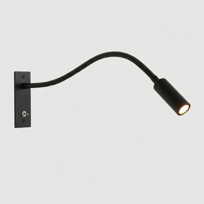 Hulzi - Adjustable Gooseneck Metal Wall Sconce - Bedside Reading Light
