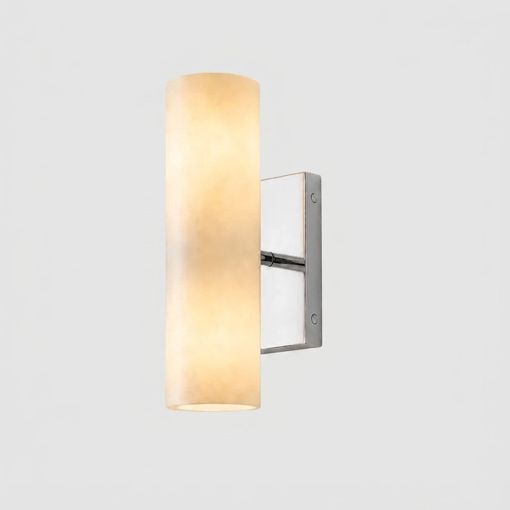 Ivzo chrome alabaster wall sconce hero product shot