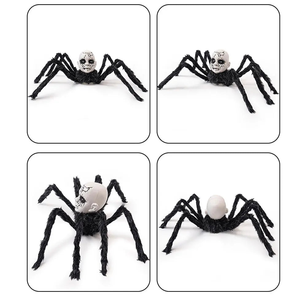 Lurch giant spider prop shown from four different angles