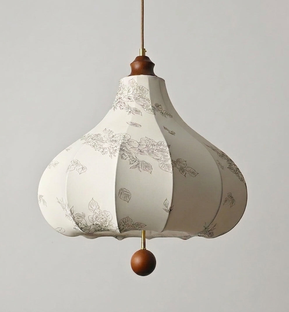 Naxlu French garland pendant light front angle on white background