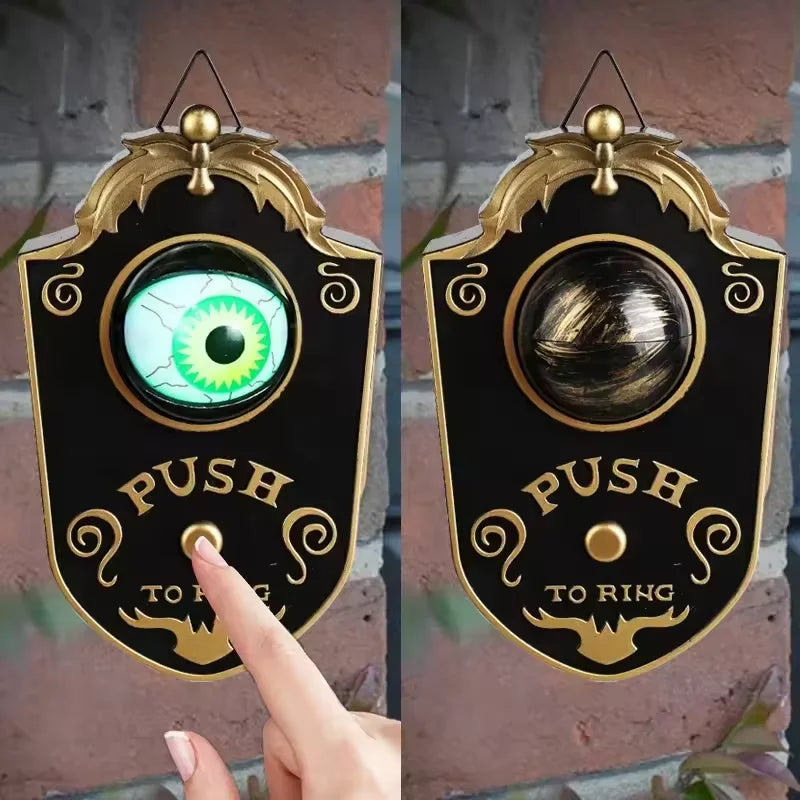 Peepbell gothic eyeball doorbell detail