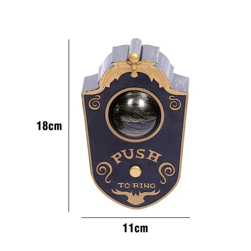 Peepbell black doorbell size chart, 18cm x 11cm