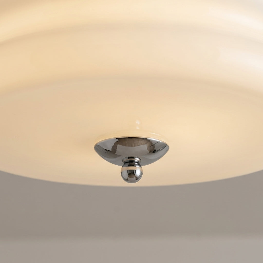 Qoxli beige tiered ceiling light mounted close up picture