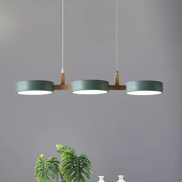 Solid green Nordic chandelier