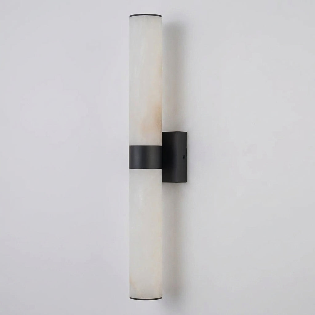 Subxo Black wall sconce, product shot on gray background