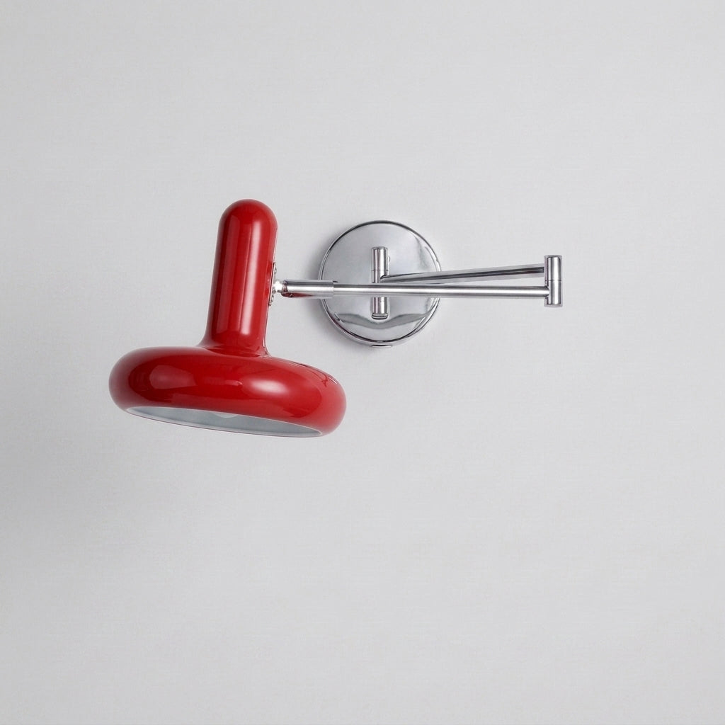 Tolzi wall sconce in red, studio shot