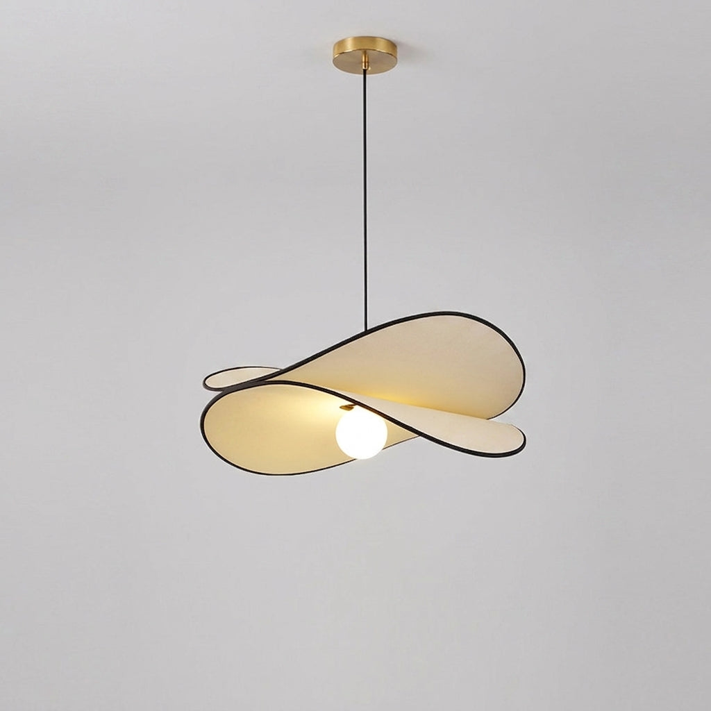 Ujnu Japandi wabi-sabi dragonfly pendant light on grey background