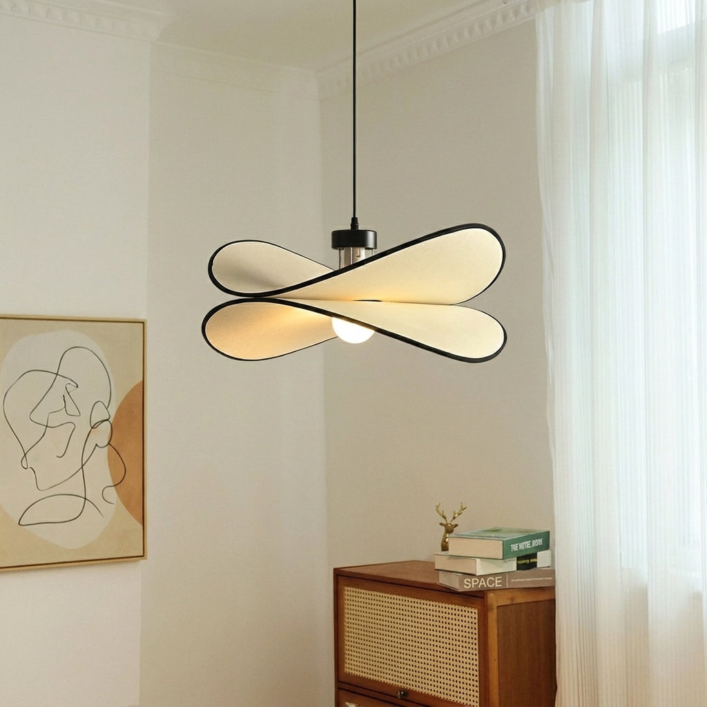 Ujnu dragonfly pendant light in a bedroom corner