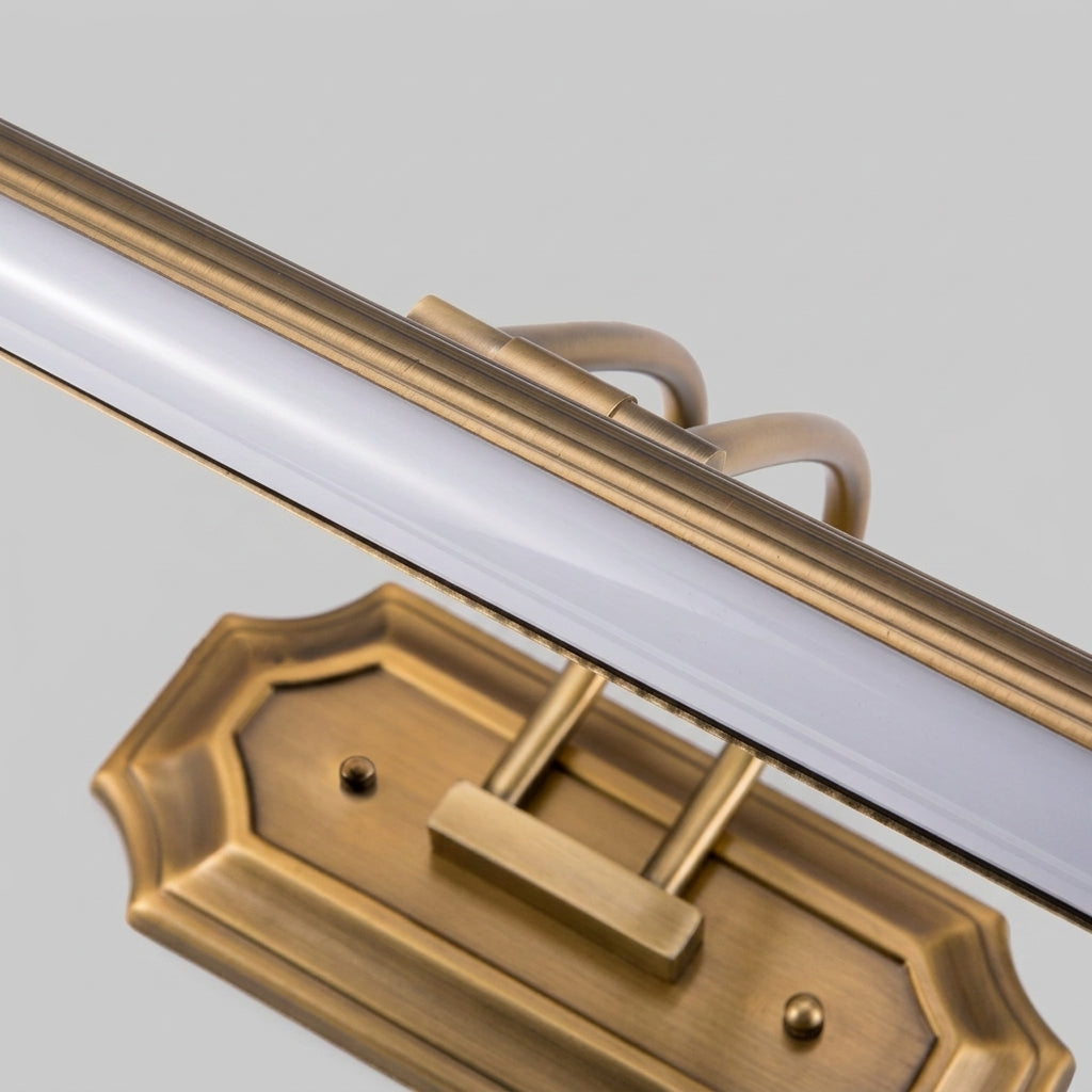 Wuxqa wall light bracket and mounting hardware, close-up detail