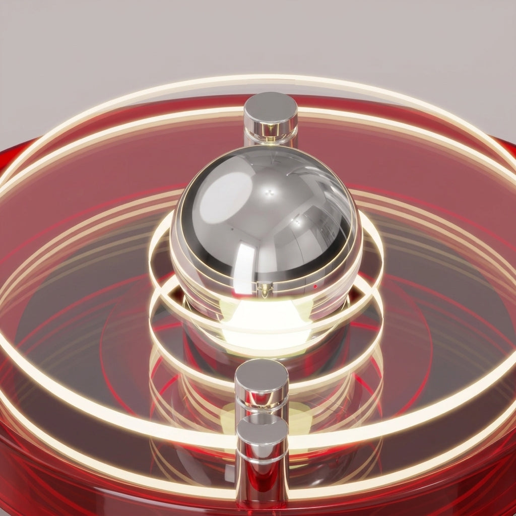 Ximlu wall sconce, close-up angled detail with red glow