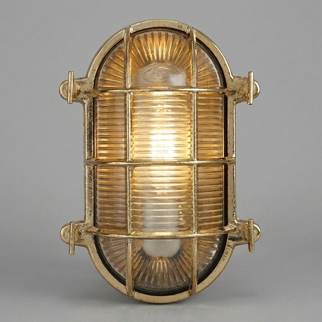 Yubza copper bulkhead light front detail